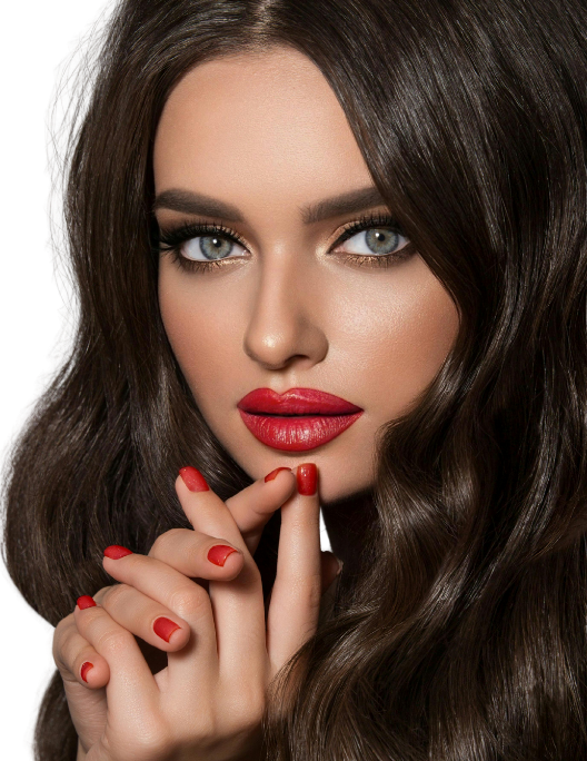 Full color lip tattoo at candibrows for vibrant, long-lasting lip color
